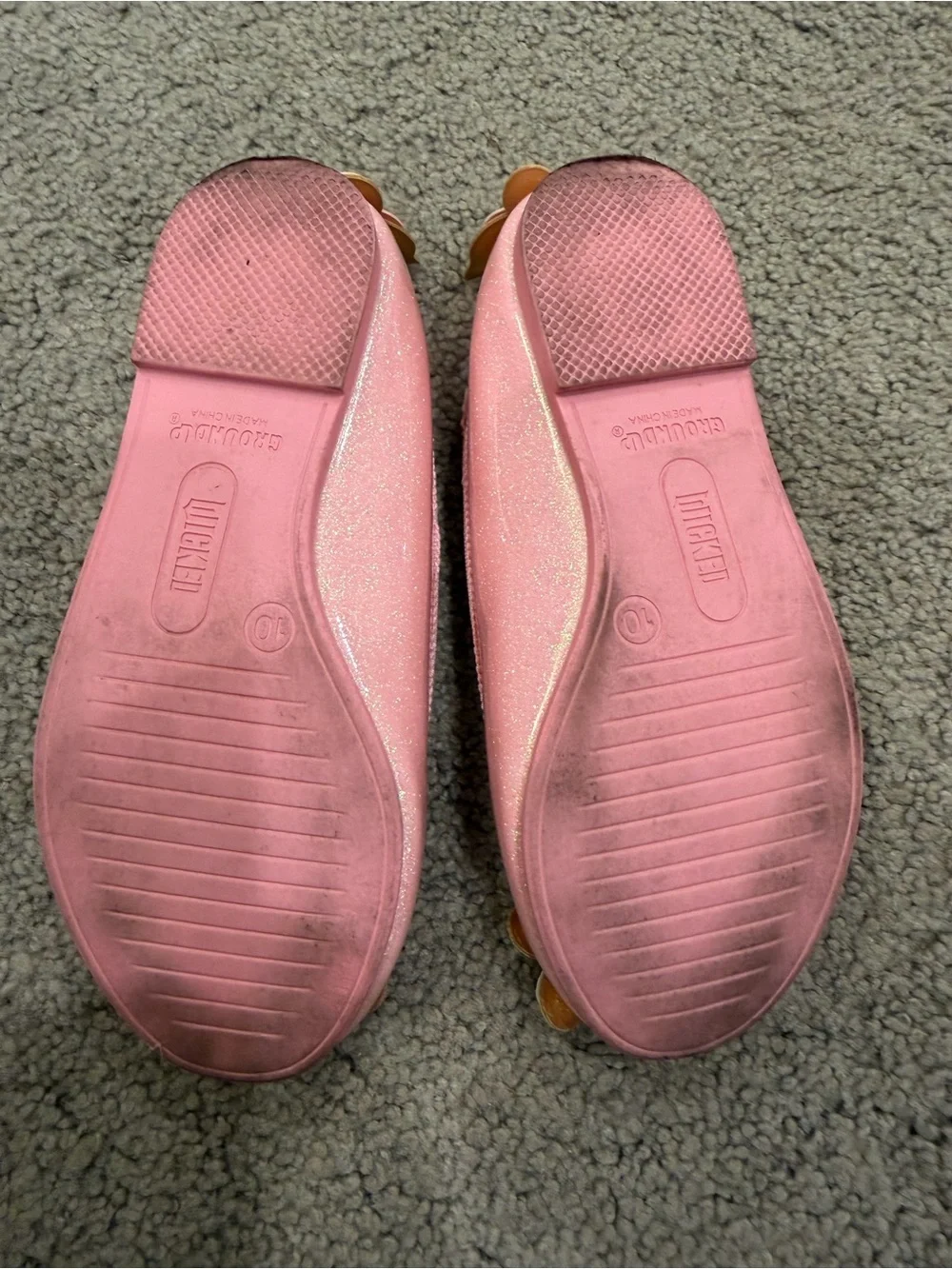 Wicked Pink Sparkly Butterfly Dress Shoes